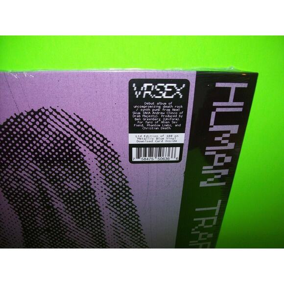VR Sex Human Traffic Jam Vinyl LP Darkwave Gothic Metallic Blue 100 Drab Majesty - Picture 2 of 5
